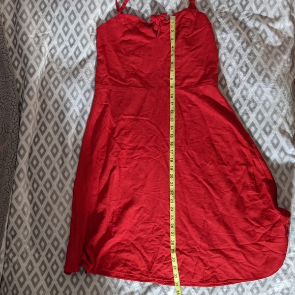 NWT Linen Red Fit and Flare Old Navy Medium Tall - Picture 7 of 15